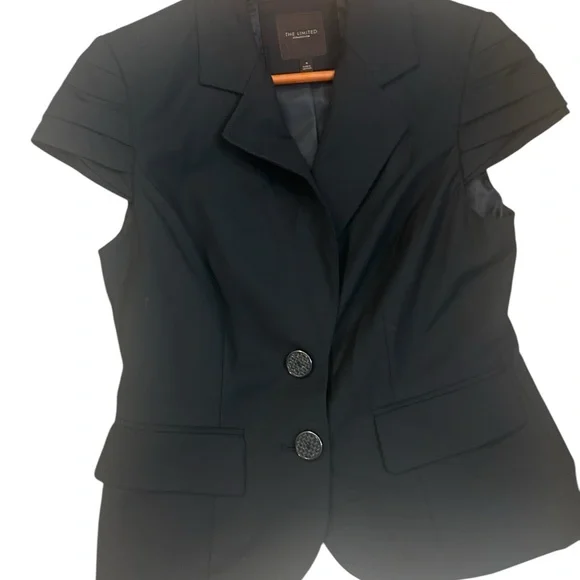 The Limited Black Blazer Size Small and Cream Skirt Set Size 6 - Picture 3 of 5